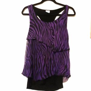 Purple Zebra Print Women's Top